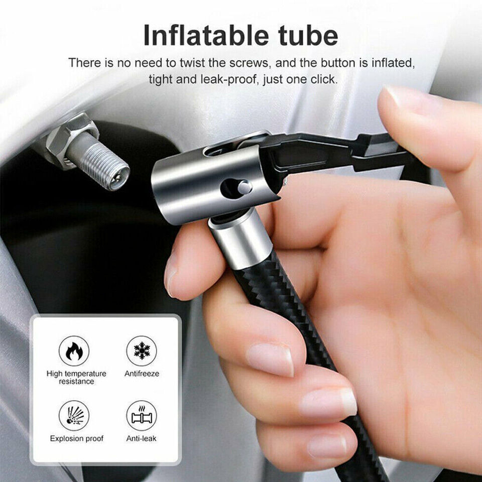 UK Car Tyre Inflator Pump Digital Portable Tyre Air Compressor Pump 12V Electric