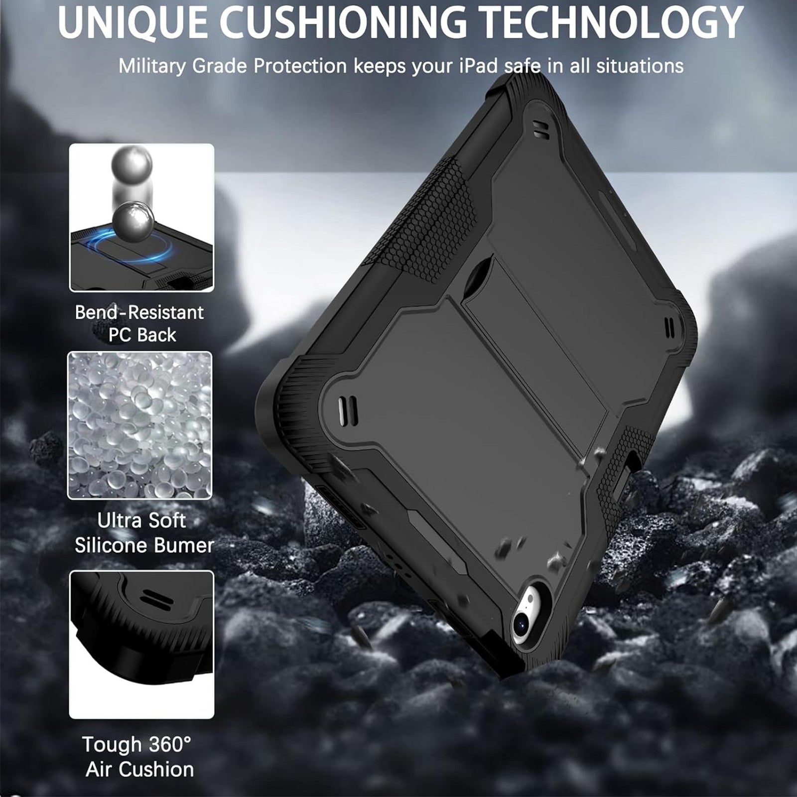 Shockproof Heavy Duty Tough Case for iPad
