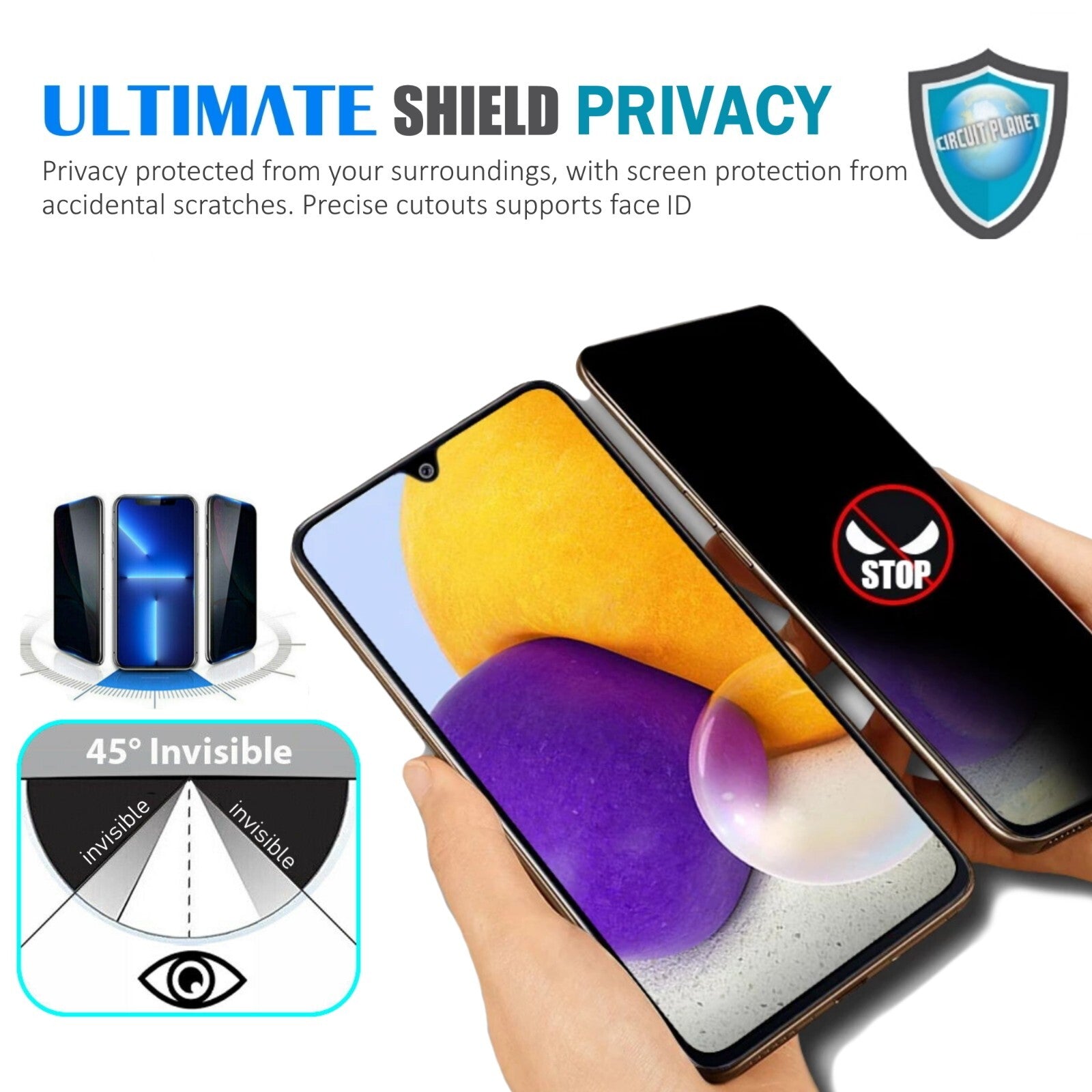 Privacy Tempered Glass Screen Protector For Samsung