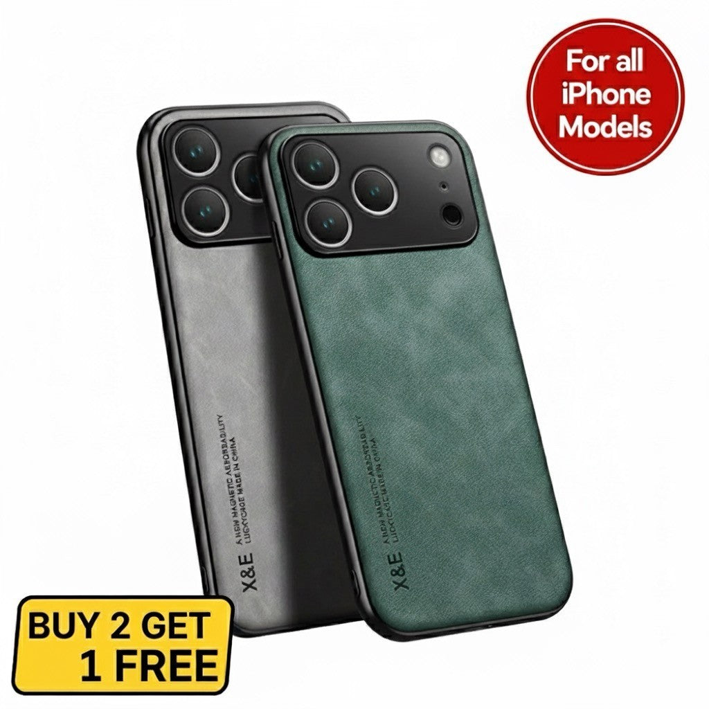 Shockproof Leather Magnetic Case For iPhone's