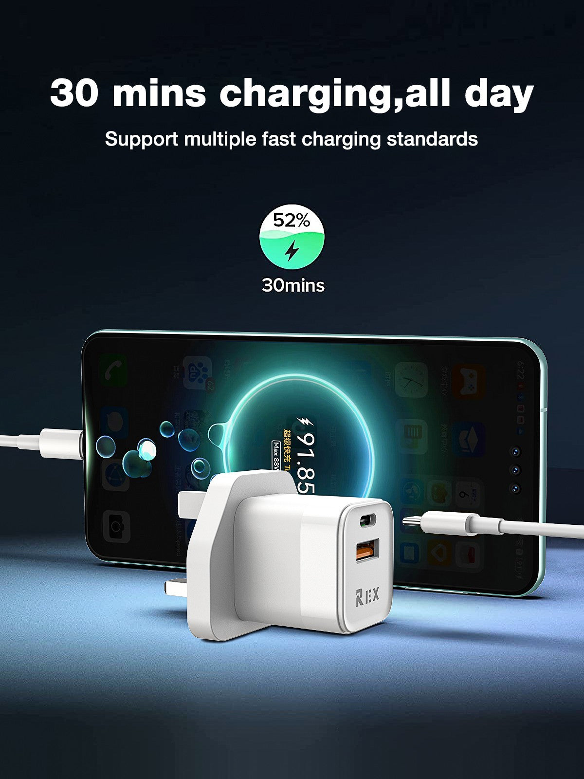 iPhone 17 16 Pro Max Samsung Fast Charging 20W USB-C Charger Cable