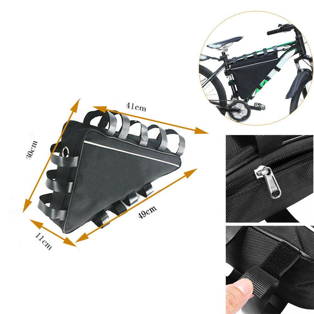 MTB Triangle Bag Electric Mountain Bike Li-Ion Battery Case Bicycle Frame S M L