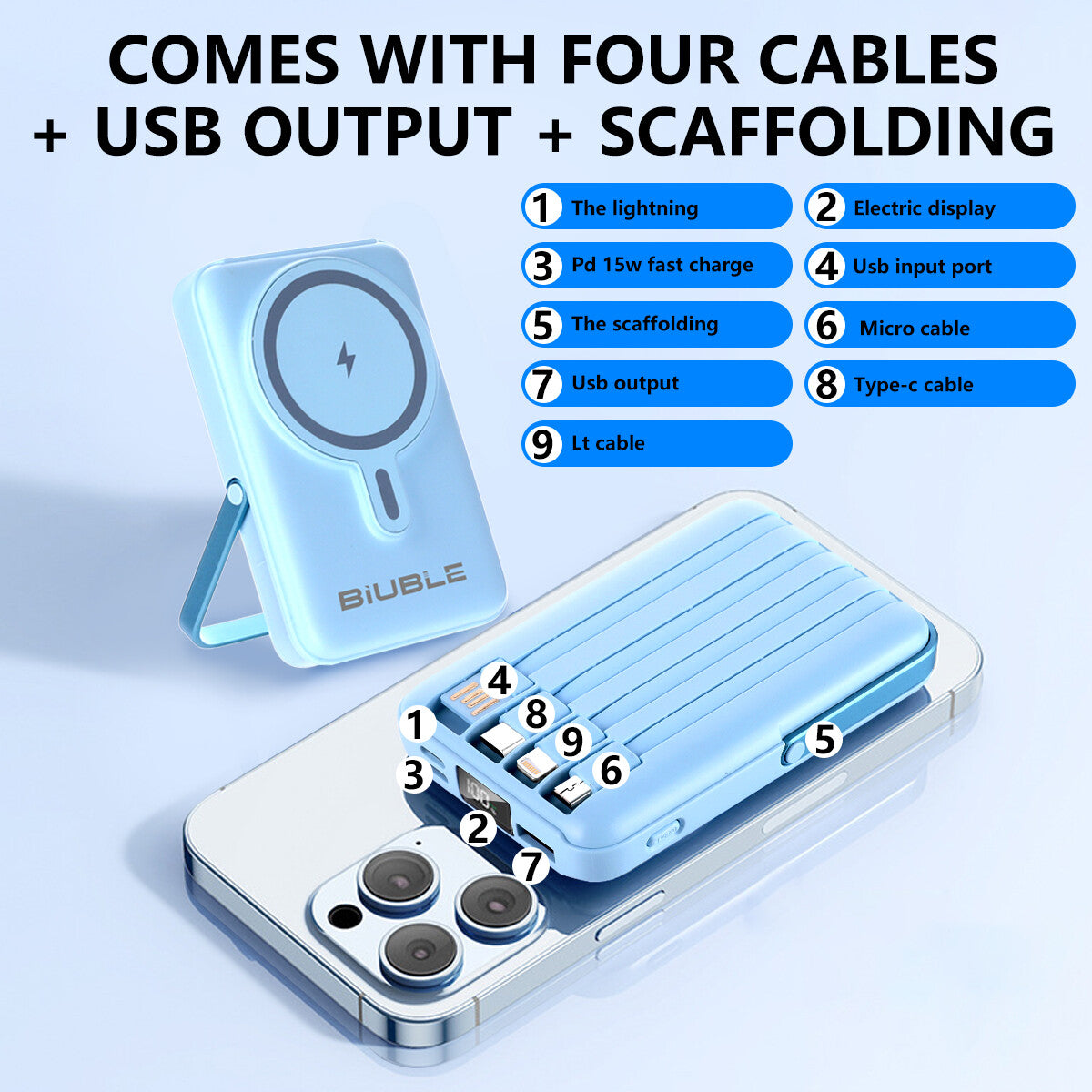 9000000mAh Power Bank 4 USB LED Fast Charger Battery Pack for Mobile Phone