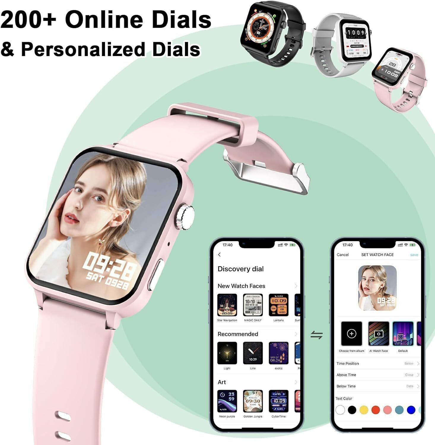 Alexa Smart Watch Women Make Calls Bluetooth Phone Call Watch For IPhone Samsung
