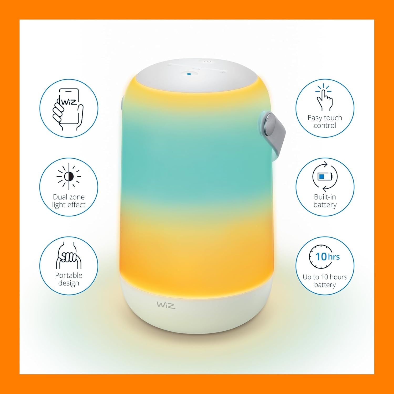 WiZ Mobile Colour Smart LED Table Lamp WiFi App Control Indoor UK Plug