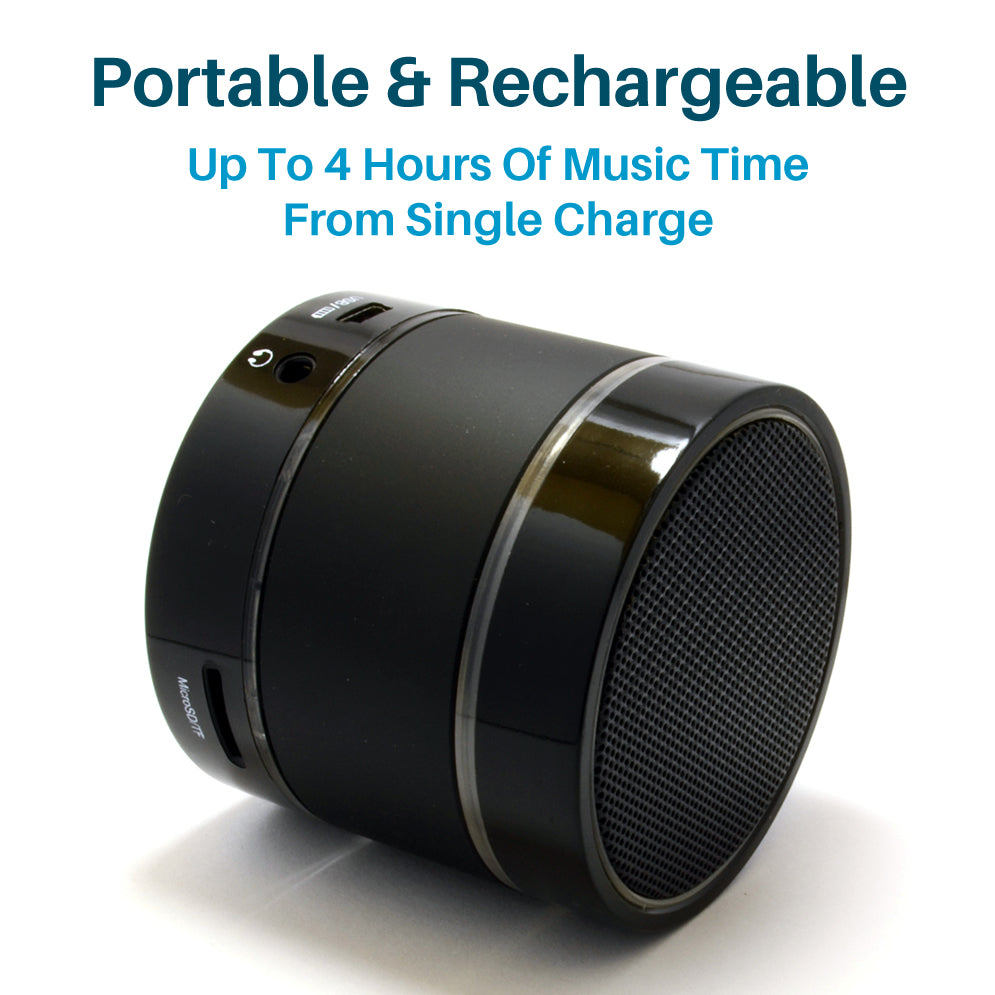 JUSTOP Bluetooth Wireless Speaker Portable LED Light Extra Bass Loud MicroSD UK