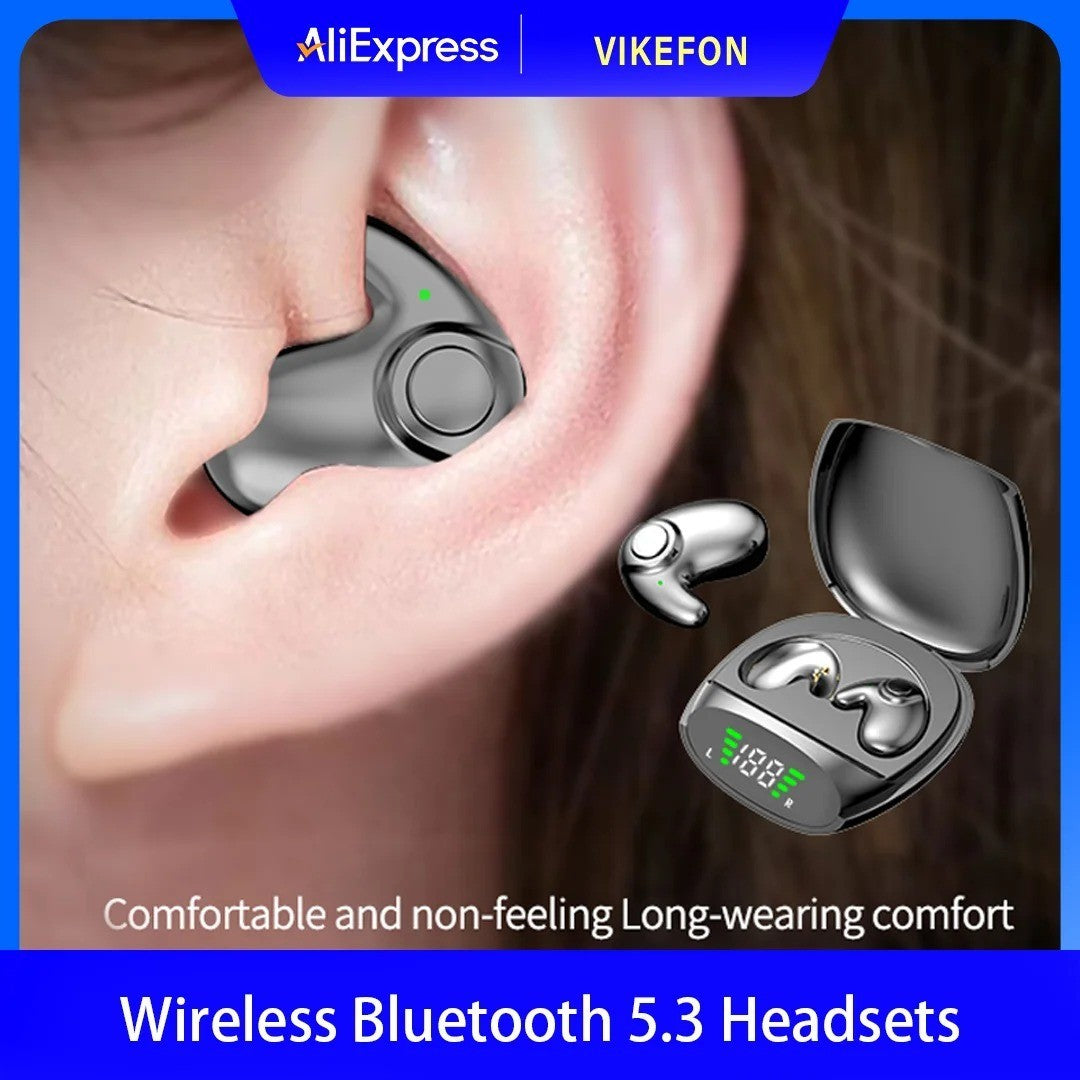 Wireless Bluetooth Earbuds Invisible Sleep Earphones Noise Canceling TWS