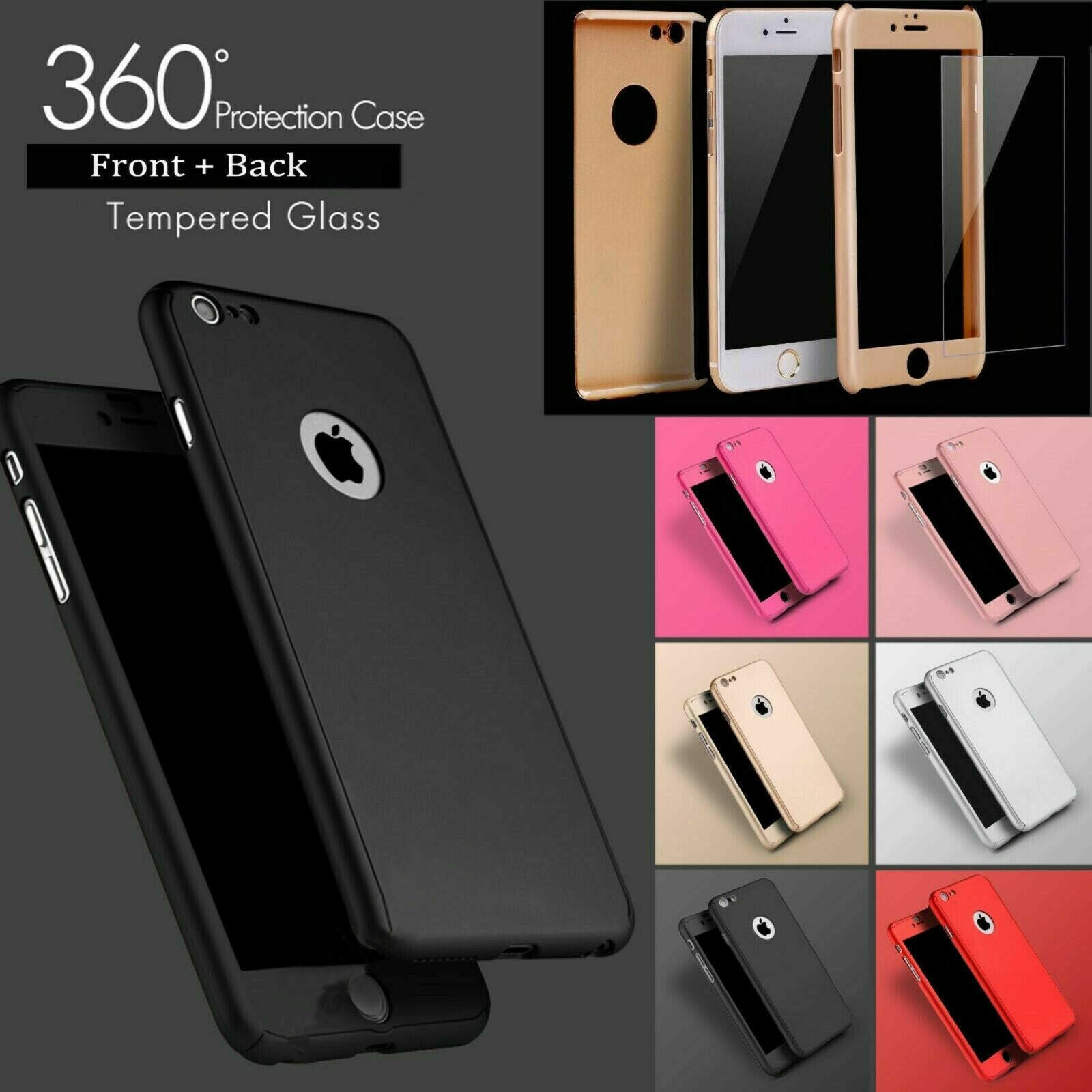 For iPhone 12 11 Pro Max Mini XR XS SE 8 7 360° Full Body Cover Protective