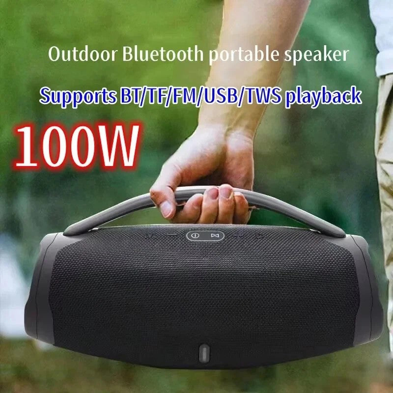100W Portable Wireless Bluetooth Speaker Stereo Bass Loud AUX USB FM Waterproof