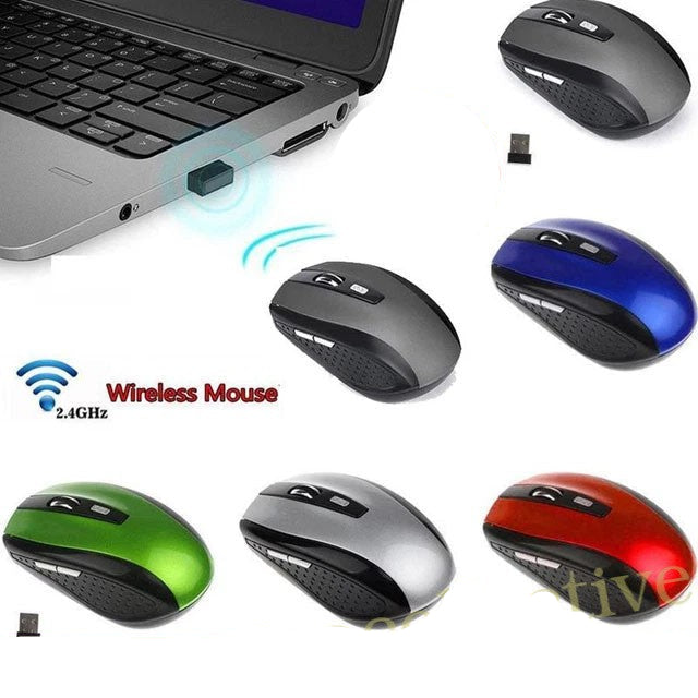 Wireless Mouse For Laptop Cordless 2.4ghZ USB