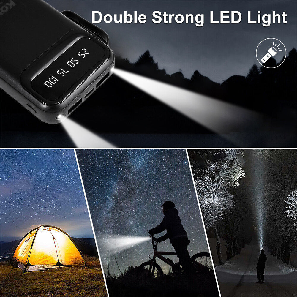 Power Bank 9000000mAh Fast charger Pack USB Battery External For Mobile Phone UK