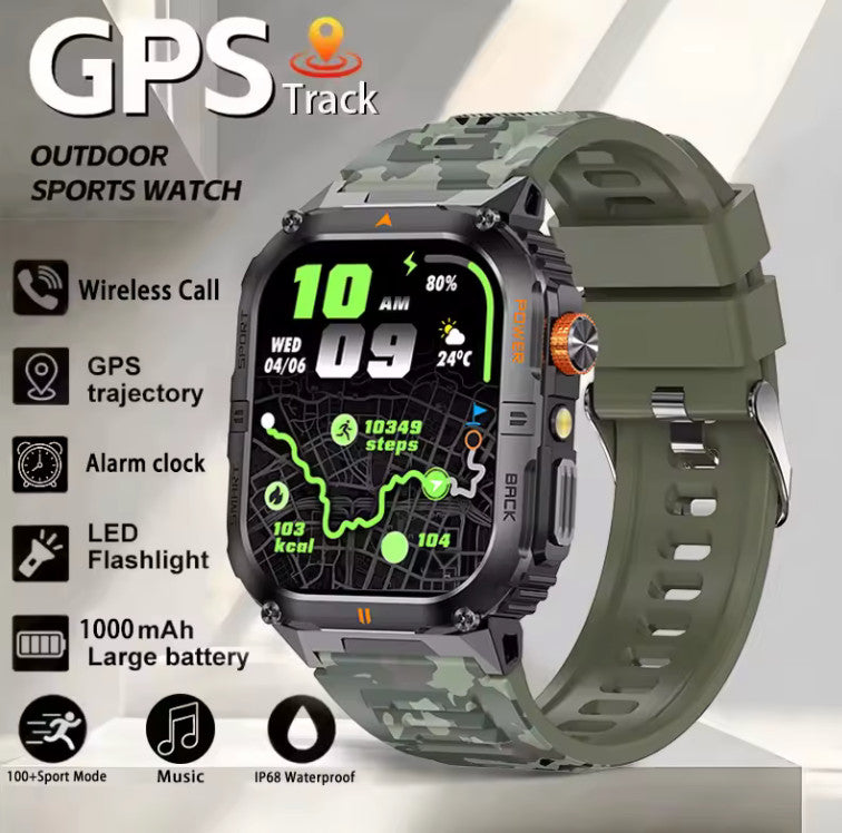 Military GPS Smart Watch Men