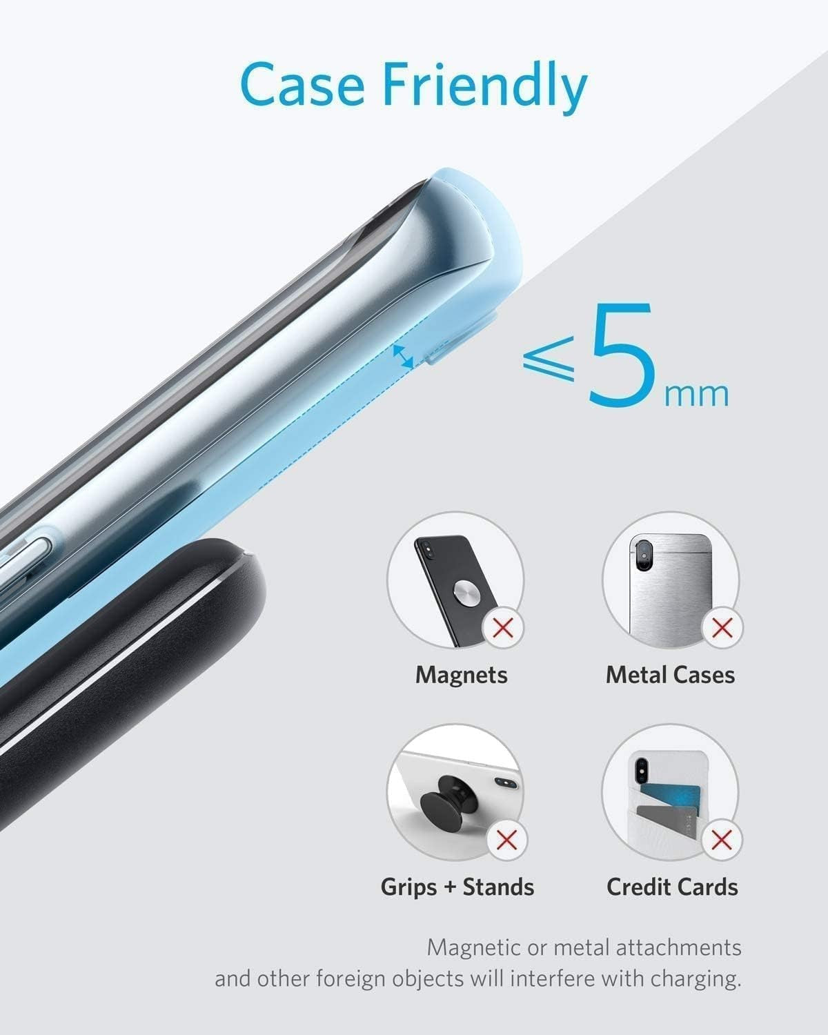 Fast Wireless Charging Stand Dock for iPhone & Samsung