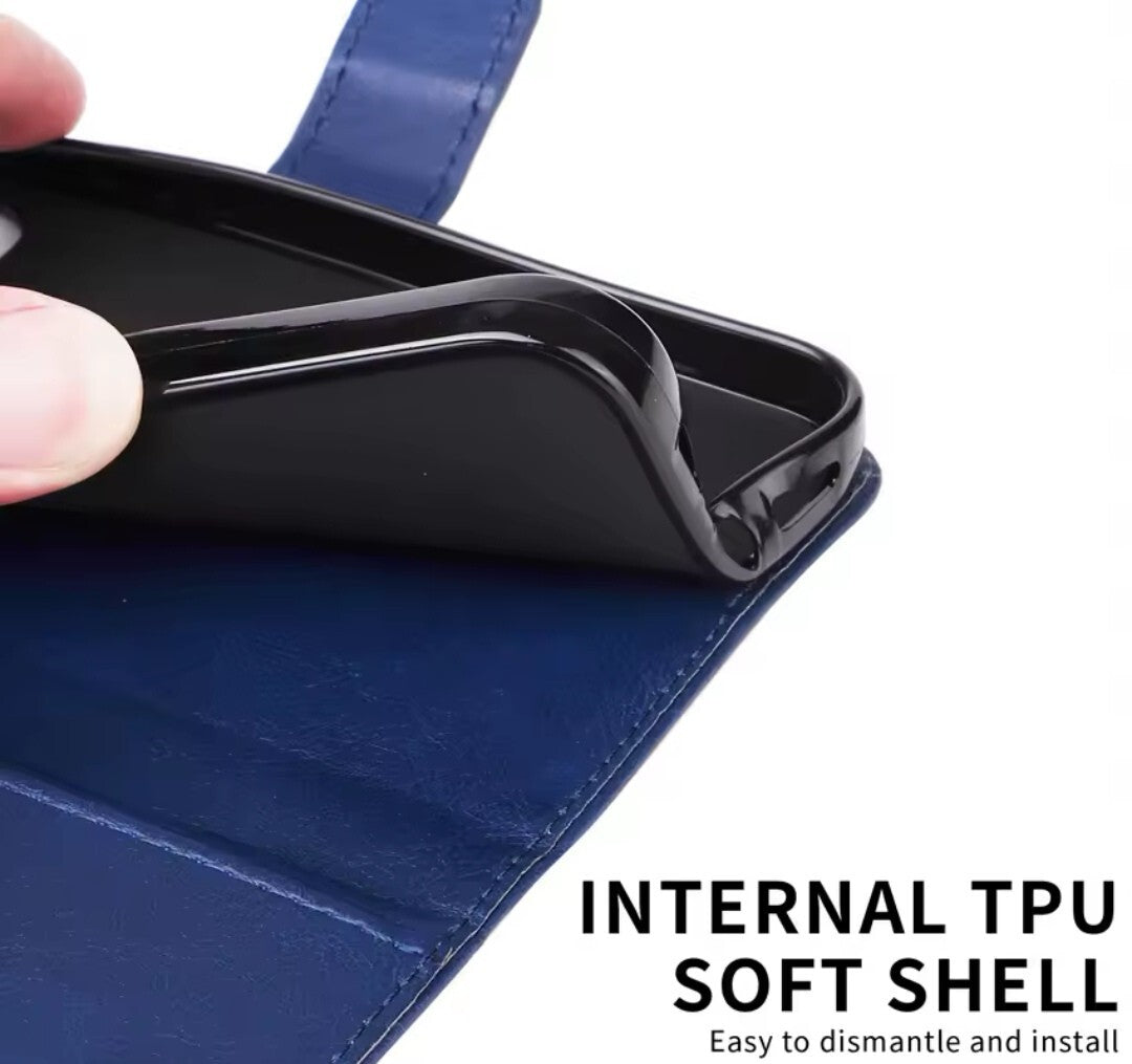 Case For iPhone 17 Pro Max 17e 15Pro 14 13 12 11Pro XR SE 16 Leather Flip Wallet