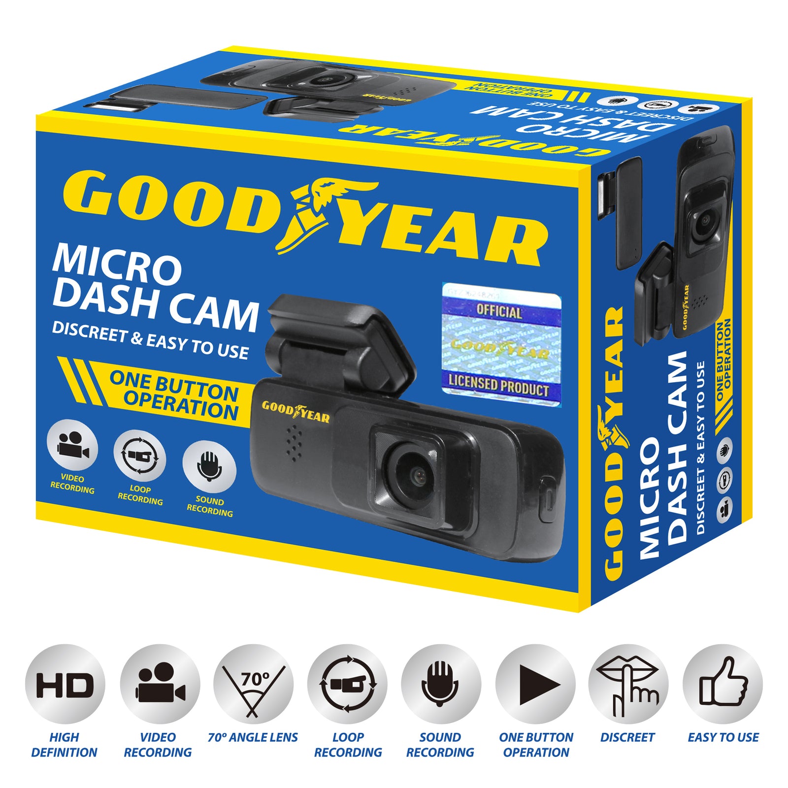Car HD Micro Dash Cam One Button Plug & Play Camera Video Recorder DVR