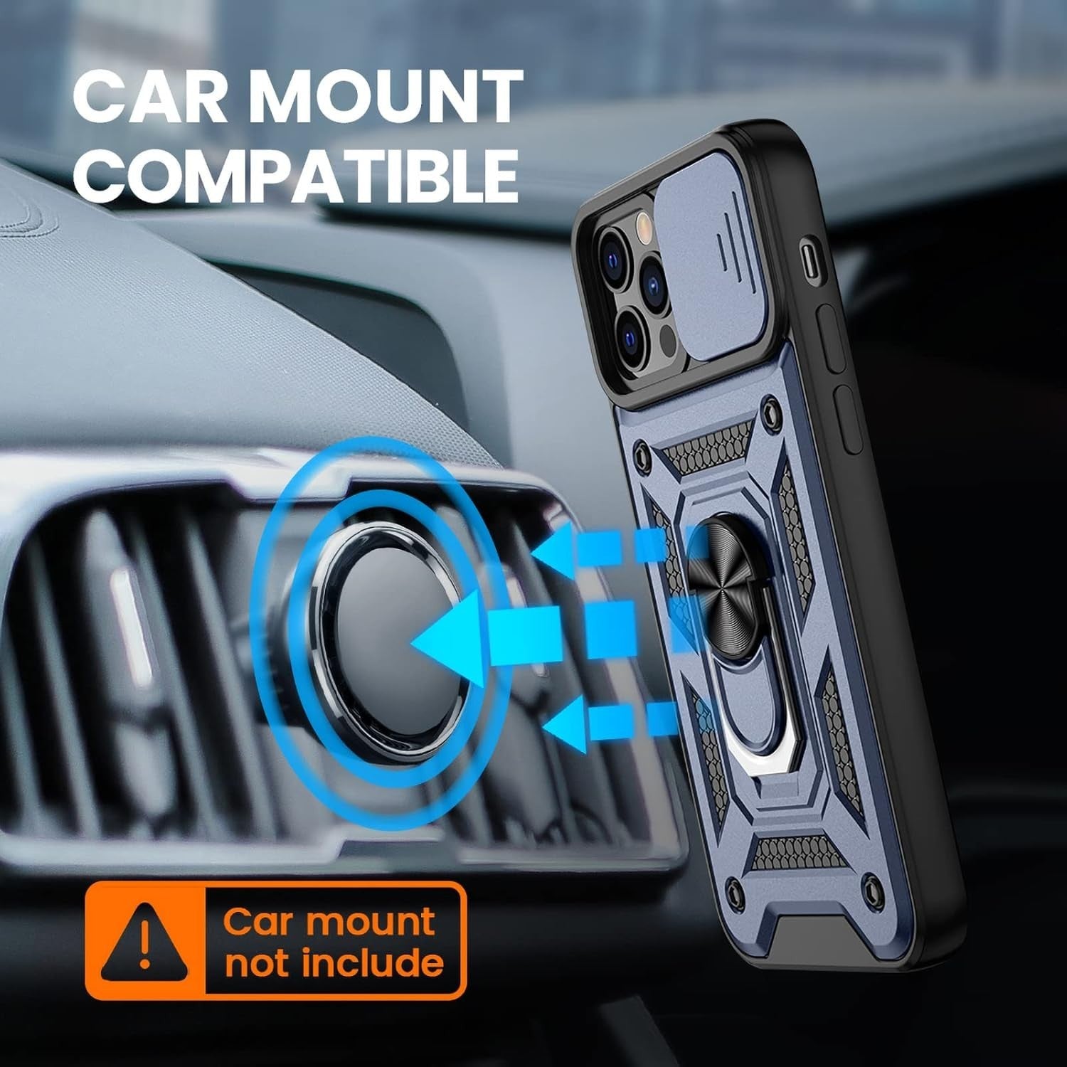 Shockproof Ring Stand Armor Case For iPhone