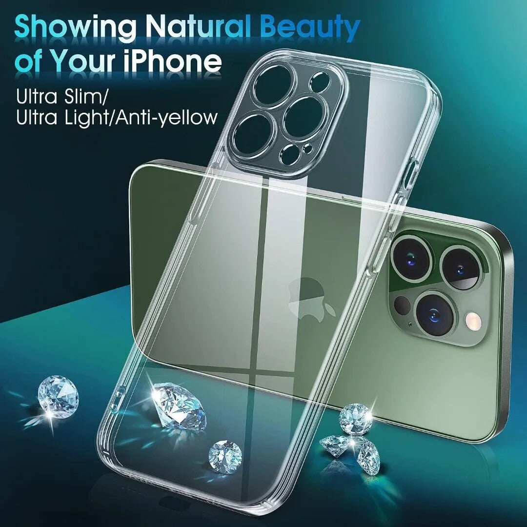 Case For iPhone 15 14 Pro Max Plus 13 12 11 7 8 XR Clear Shockproof Phone Cover