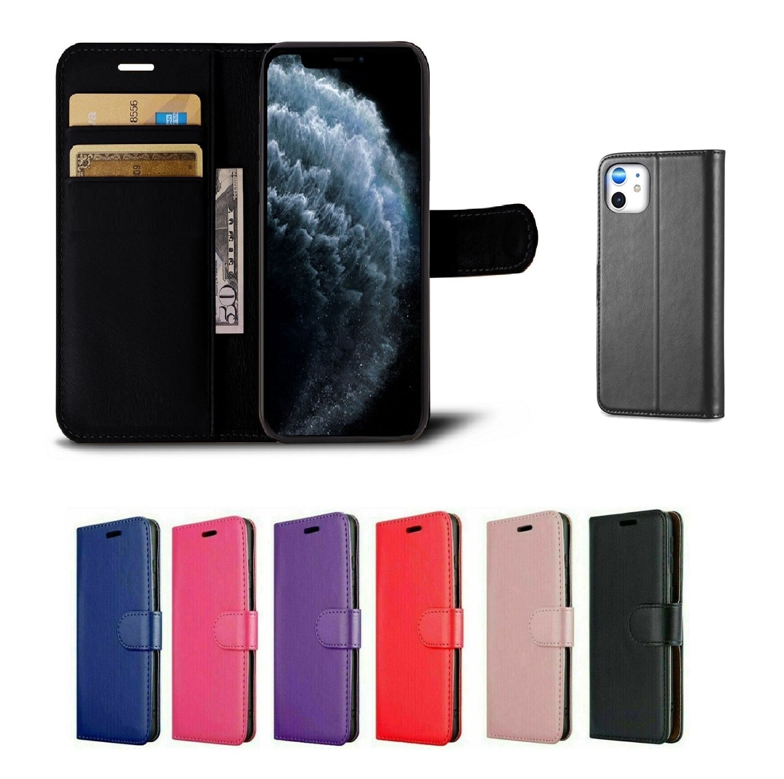 Case For iPhone 17 16 Pro Max Plus 15 14 13 12 Min 11 XR 8 7 Leather Flip Wallet