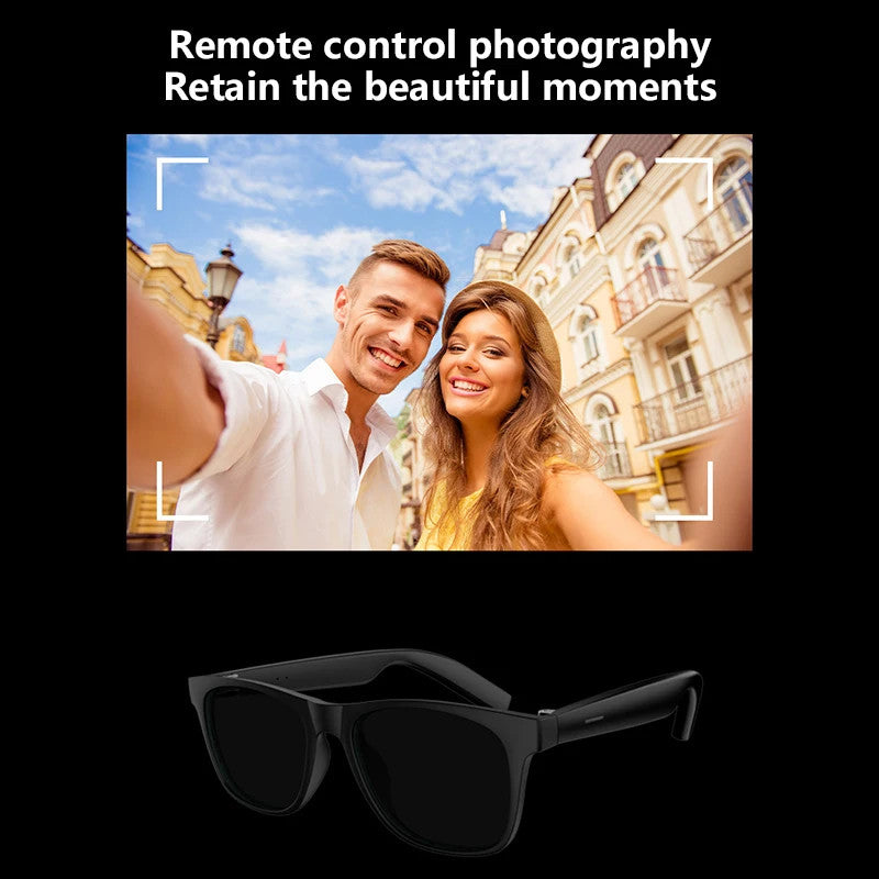 AI Glasses Smart Voice Video Photo Recording Bluetooth Black Translate