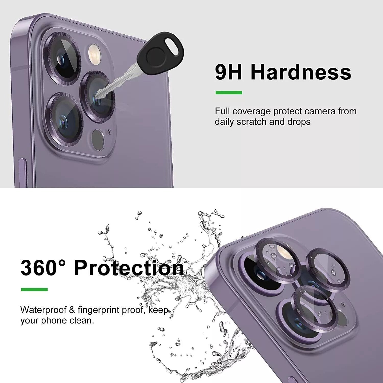 Camera LensGlass Protector Metal Ring for iPhone 17 Pro 14Pro 15Pro 16Pro 17E 13