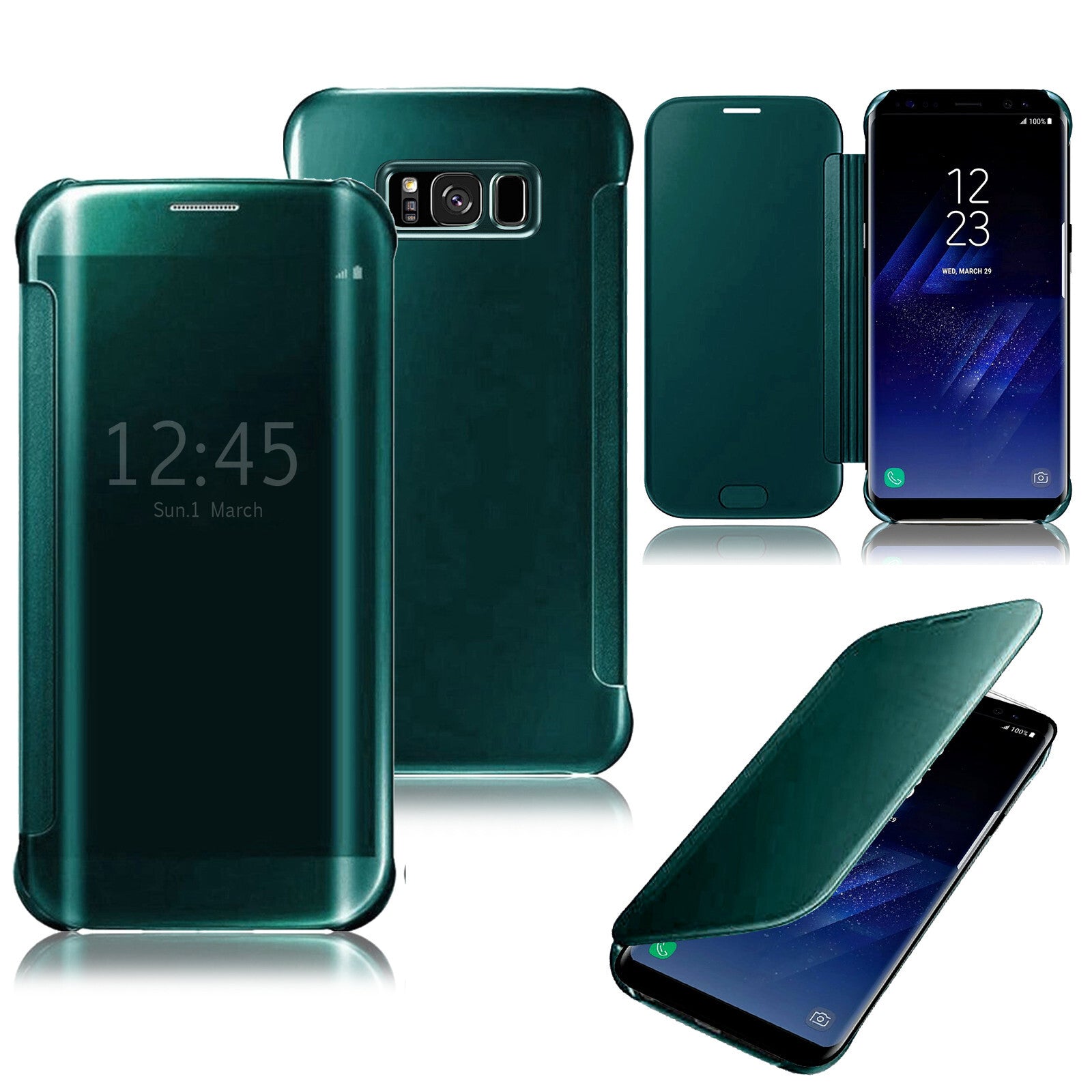 Phone Case For Samsung Galaxy S8 S9 Plus S7 S6 Edge S5 A5 J3 Mirror Flip Cover