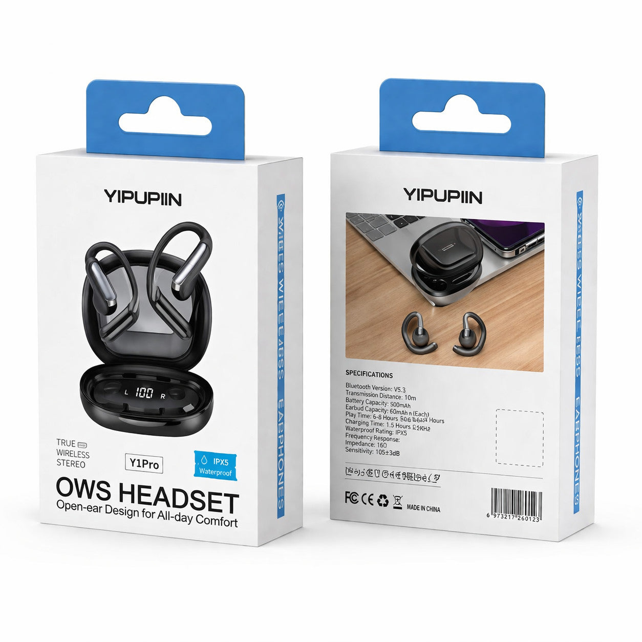 Open Ear Wireless Bluetooth Earbuds For Android & iPhone