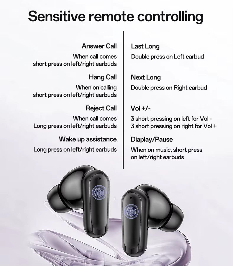 Wireless Noise Cancelling Earbuds For iPhone Samsung