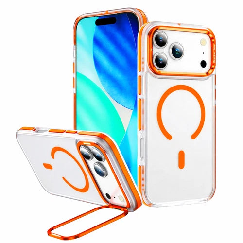 Case For Apple iPhone 17 16 15 Pro Max + Magnetic Clear Lens Stand Bumper Cover