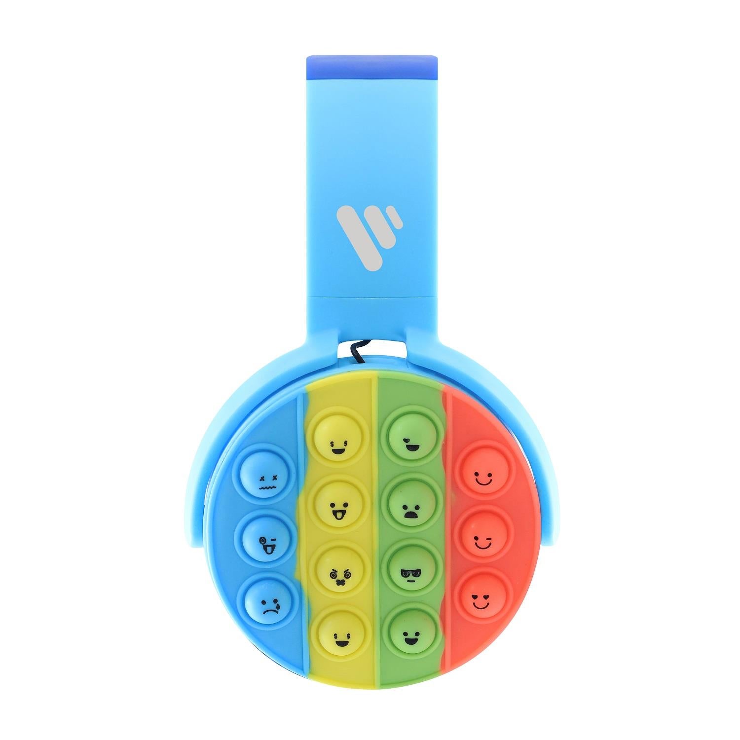 Vybe Kids Wireless Headphones with Push-Pop Fidget Stress Buster Blue or Purple