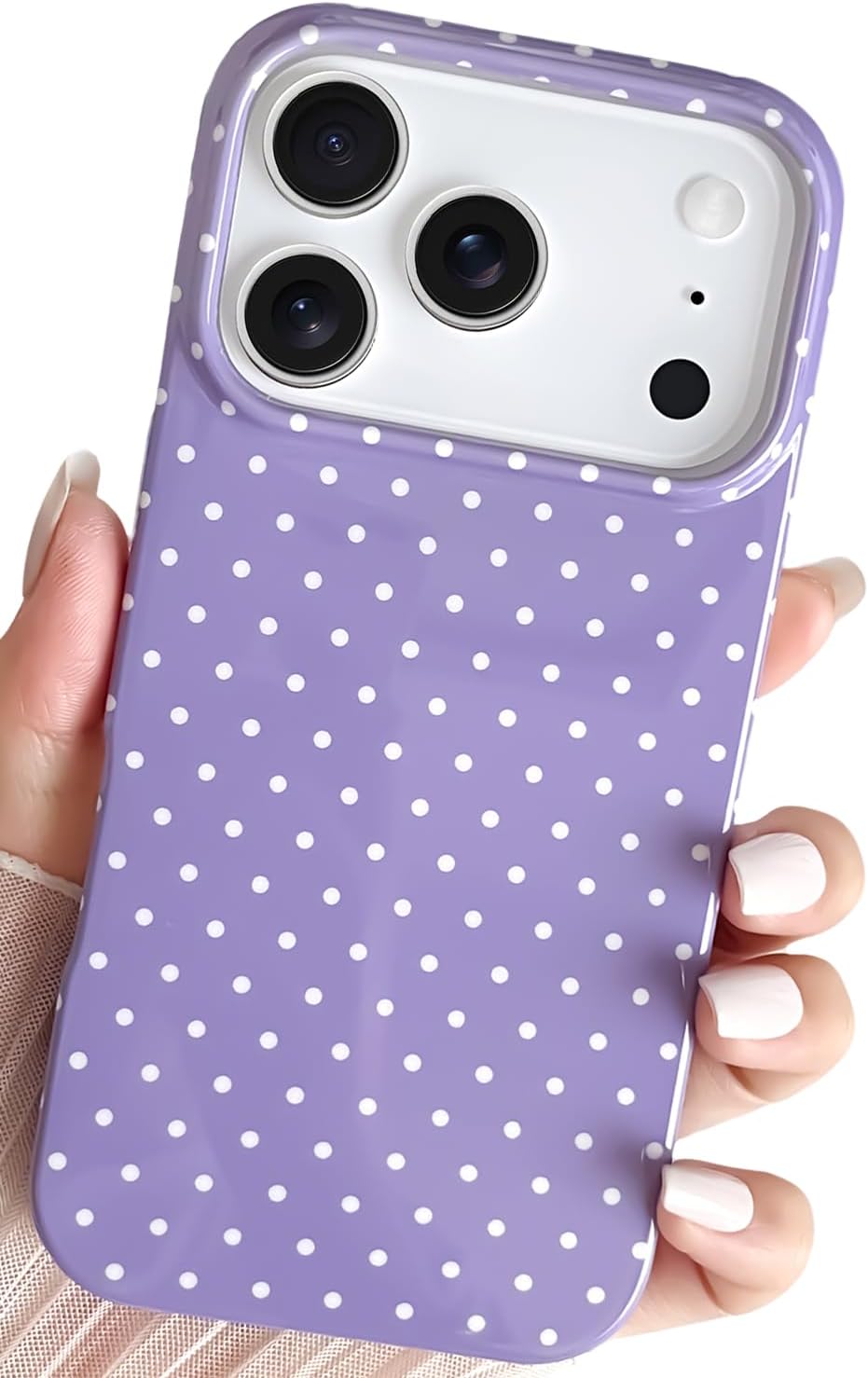 iPhone 17 Pro Max Cute Polka Dot Beautiful and Stylish Shockproof Protective Case