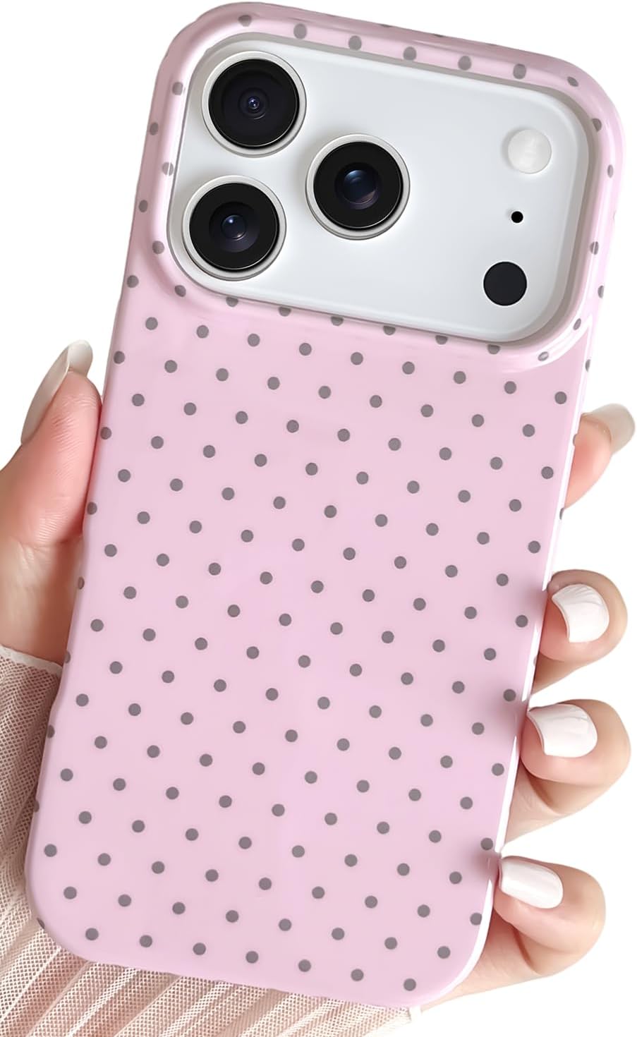 iPhone 17 Pro Max Cute Polka Dot Beautiful and Stylish Shockproof Protective Case