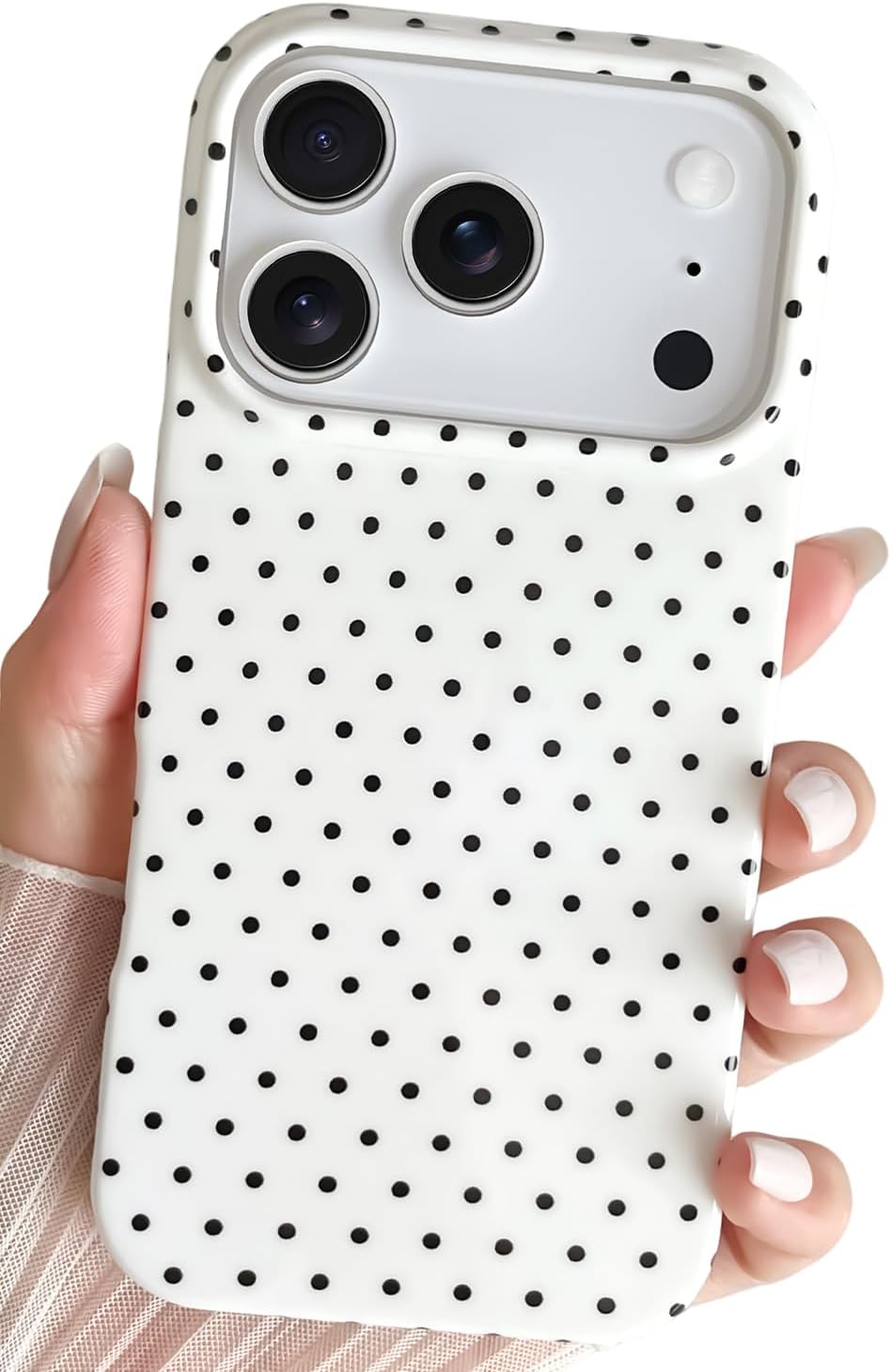 iPhone 17 Pro Max Cute Polka Dot Beautiful and Stylish Shockproof Protective Case
