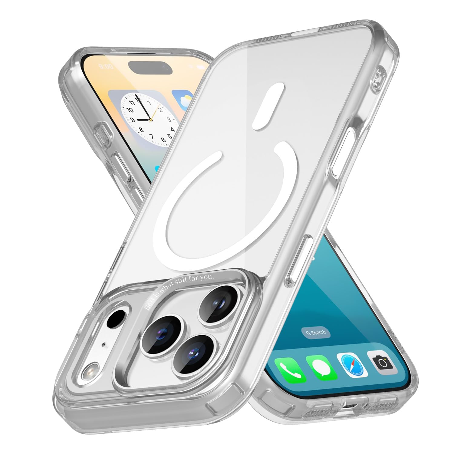 Magnetic Case for Apple iPhone 17 Pro Max Transparent Rugged Shockproof