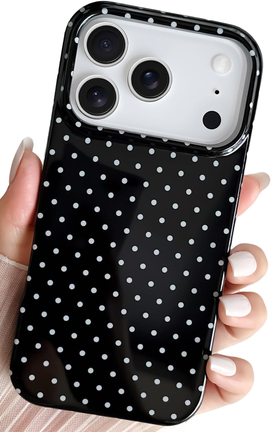 iPhone 17 Pro Max Cute Polka Dot Beautiful and Stylish Shockproof Protective Case