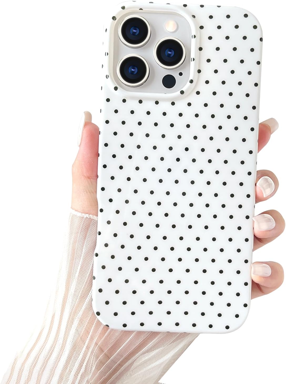 iPhone 17 Pro Max Cute Polka Dot Beautiful and Stylish Shockproof Protective Case