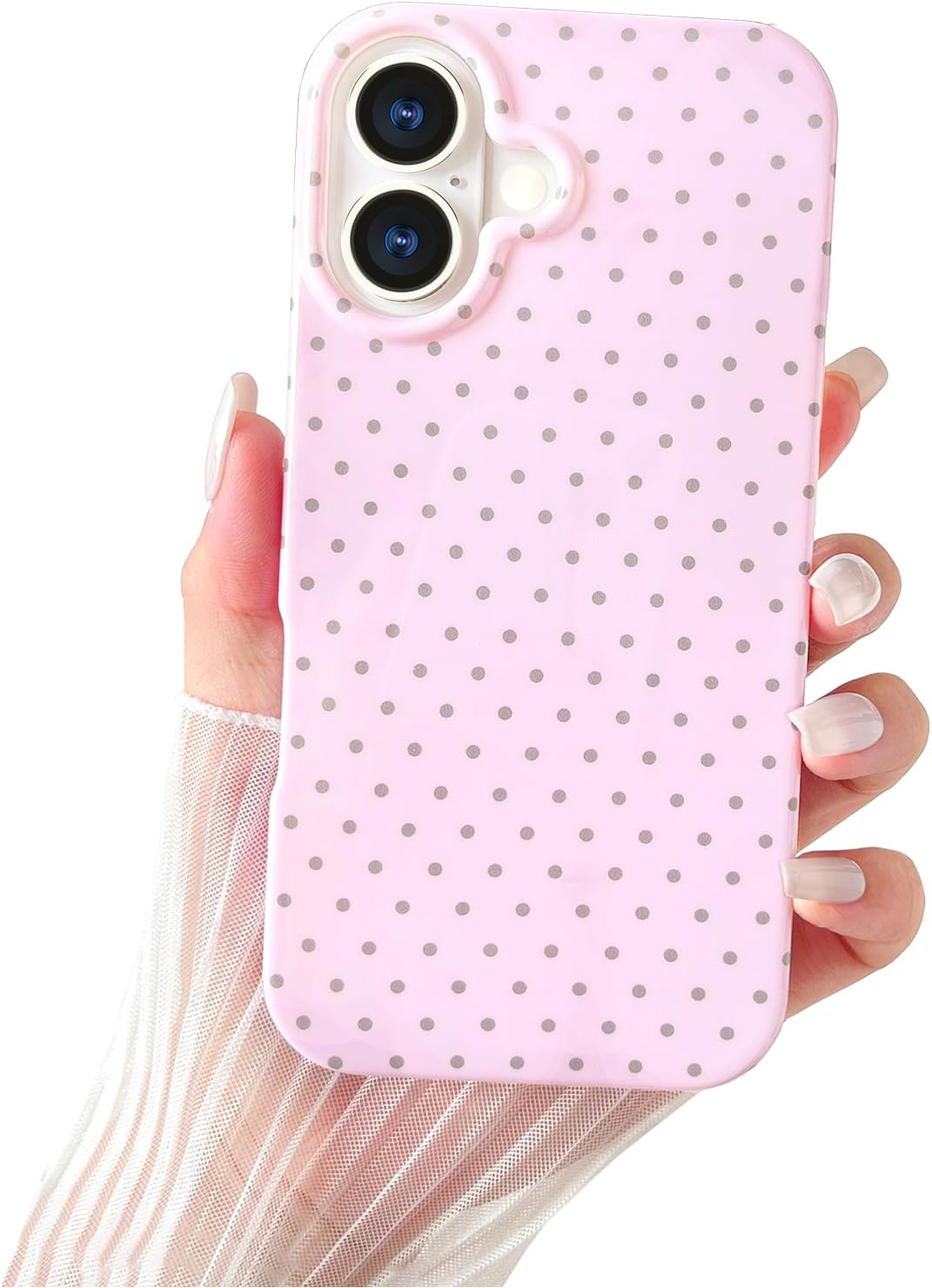iPhone 17 Pro Max Cute Polka Dot Beautiful and Stylish Shockproof Protective Case