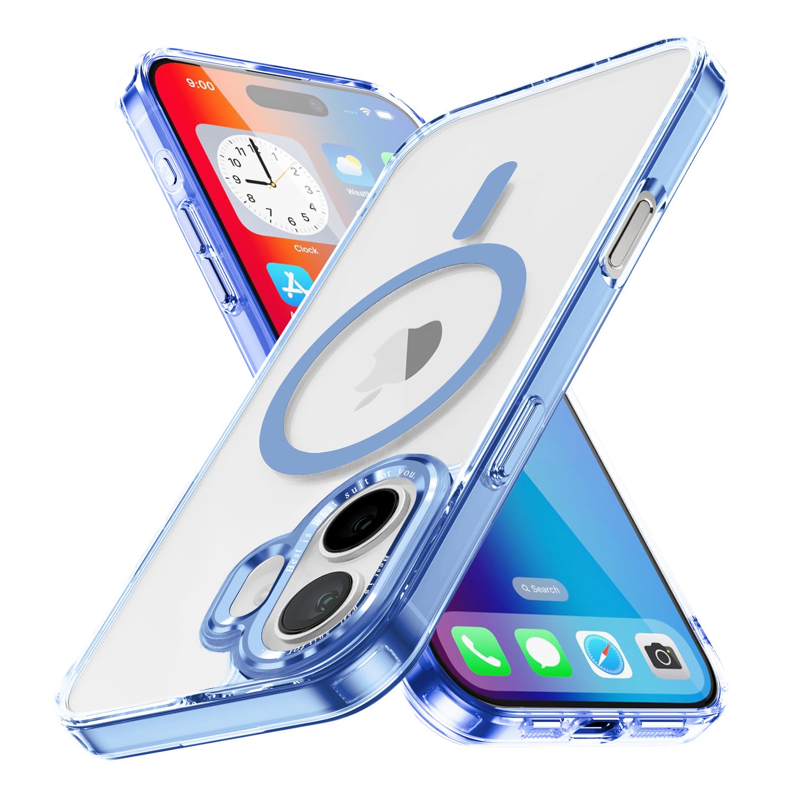 Magnetic Case for Apple iPhone 17 Pro Max Transparent Rugged Shockproof