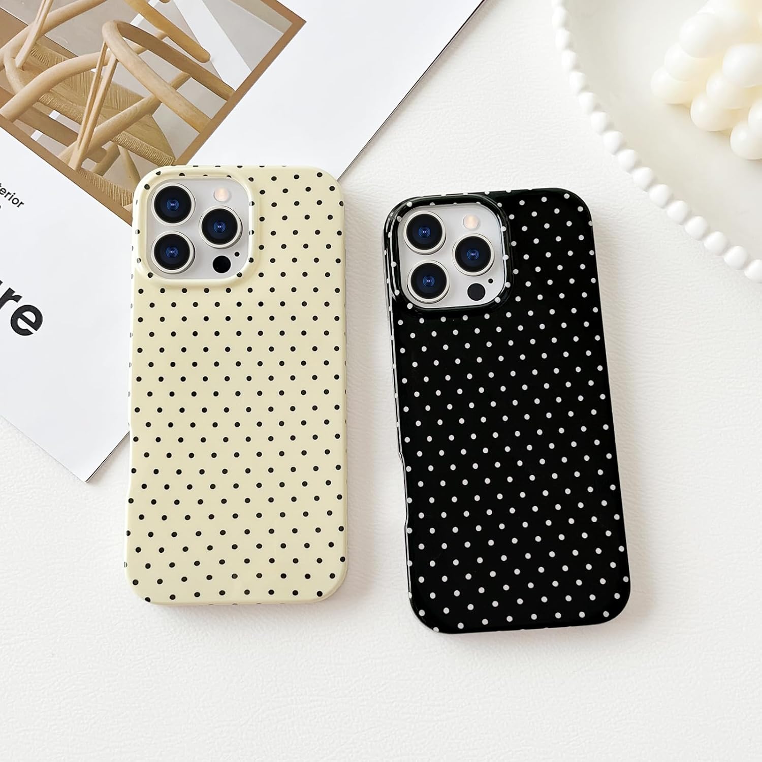 iPhone 17 Pro Max Cute Polka Dot Beautiful and Stylish Shockproof Protective Case