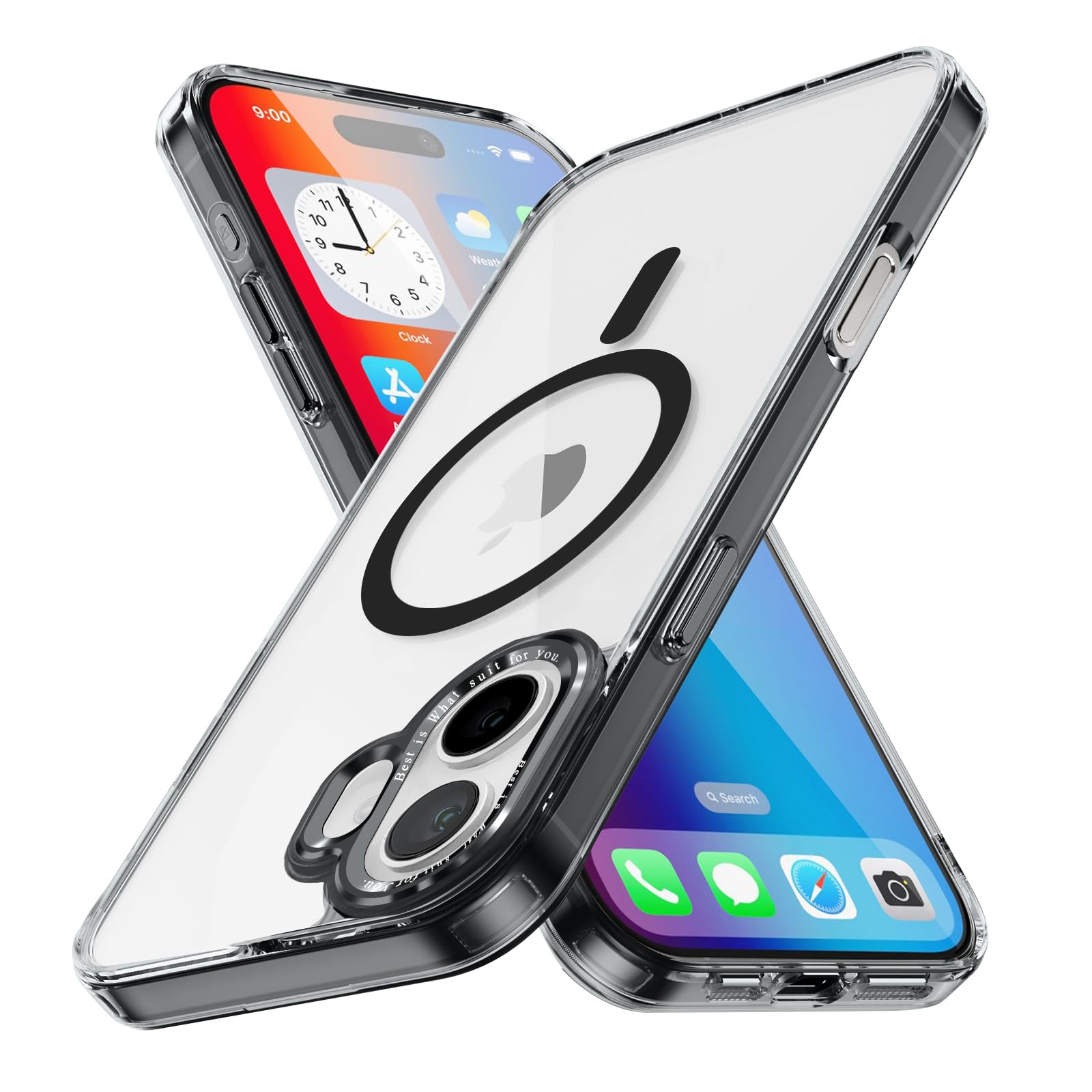 Magnetic Case for Apple iPhone 17 Pro Max Transparent Rugged Shockproof