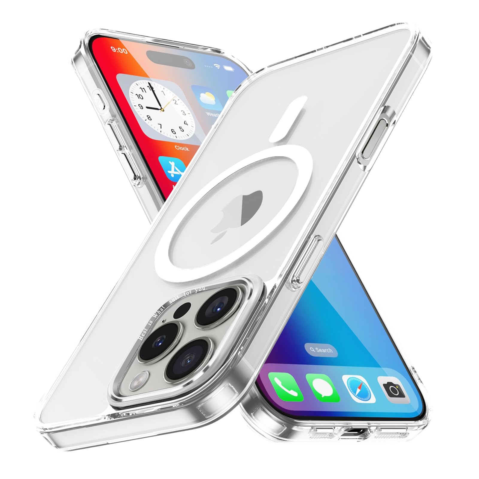 Magnetic Case for Apple iPhone 17 Pro Max Transparent Rugged Shockproof