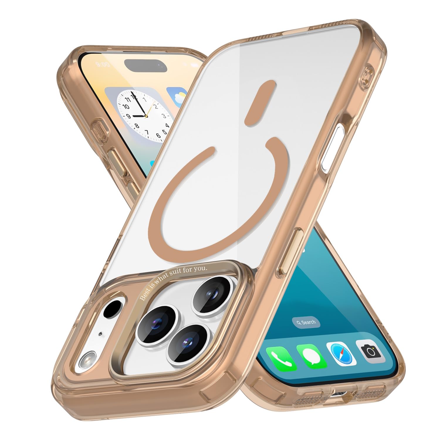 Magnetic Case for Apple iPhone 17 Pro Max Transparent Rugged Shockproof