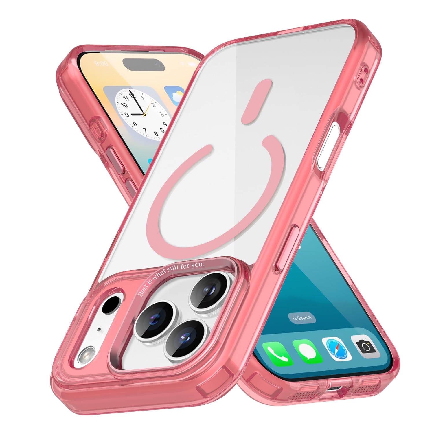 Magnetic Case for Apple iPhone 17 Pro Max Transparent Rugged Shockproof