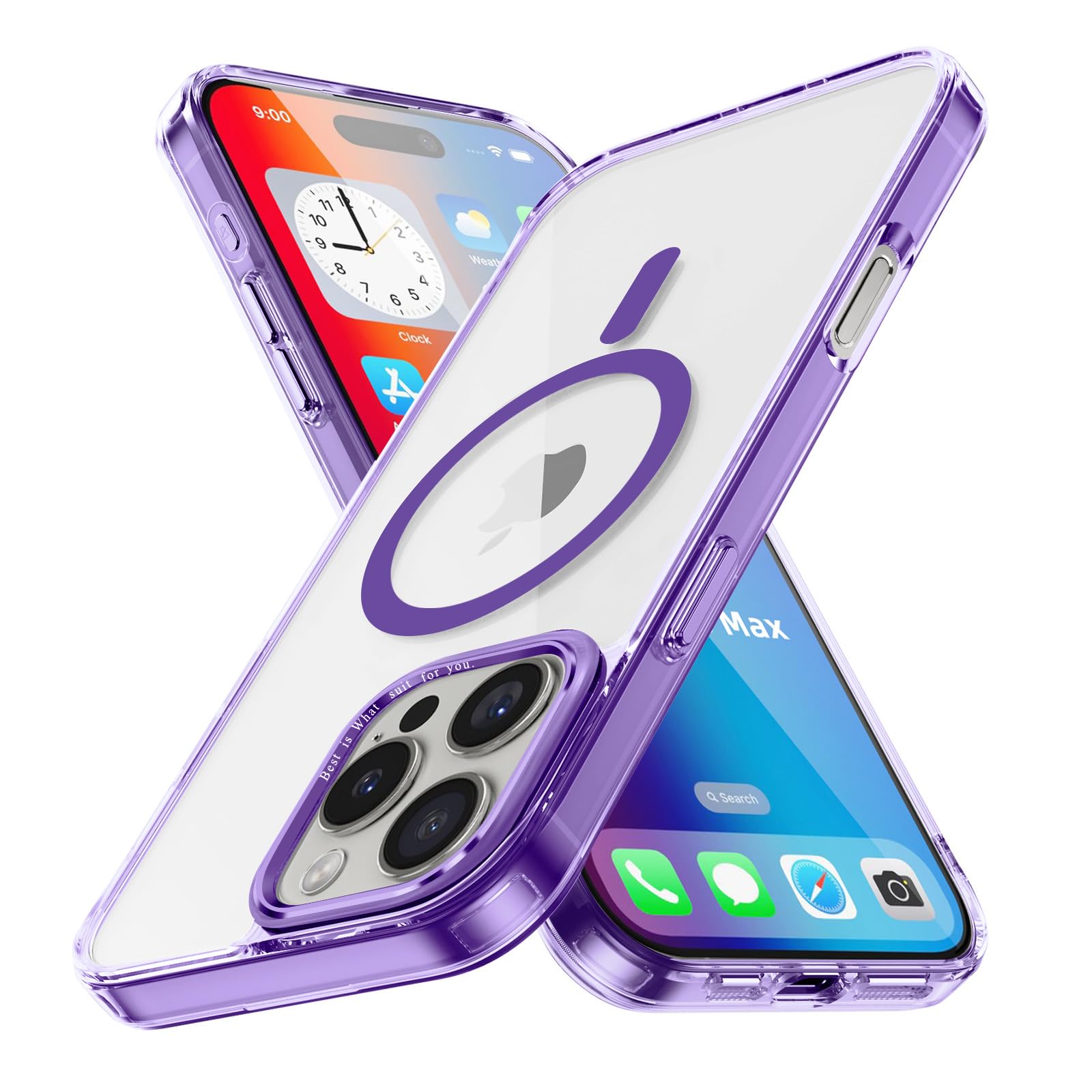 Magnetic Case for Apple iPhone 17 Pro Max Transparent Rugged Shockproof