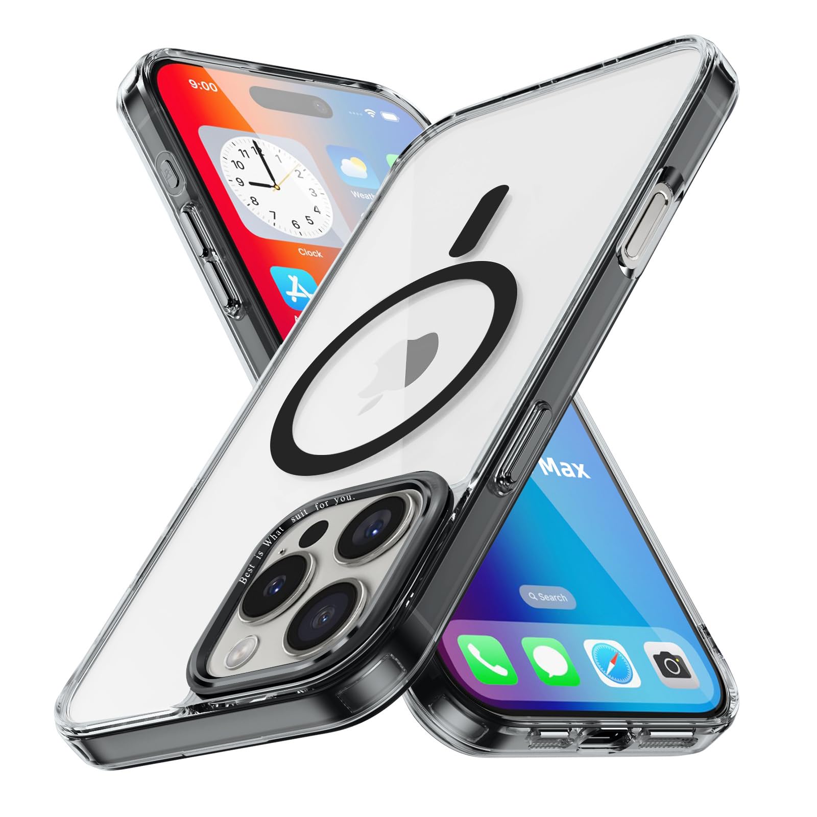 Magnetic Case for Apple iPhone 17 Pro Max Transparent Rugged Shockproof