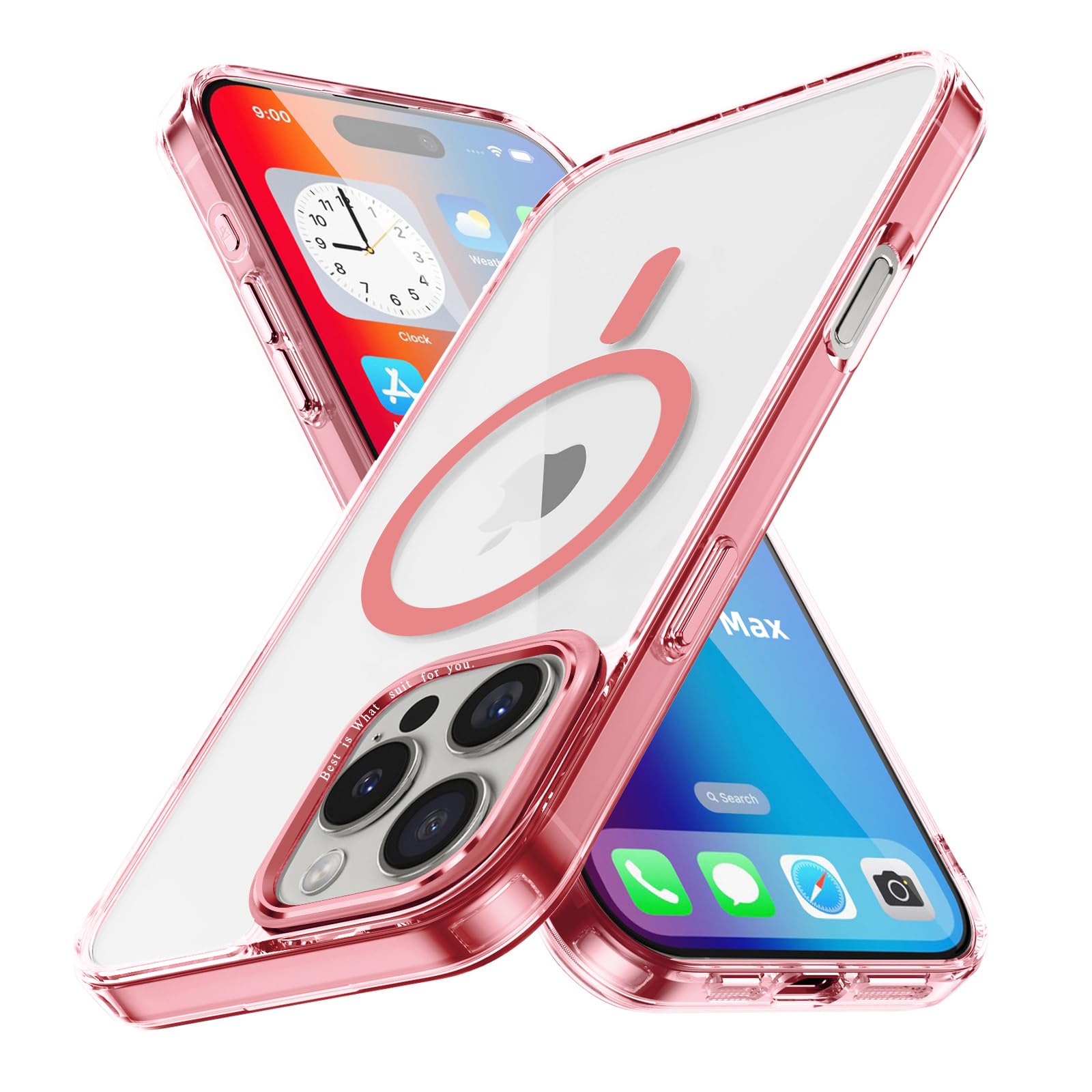 Magnetic Case for Apple iPhone 17 Pro Max Transparent Rugged Shockproof