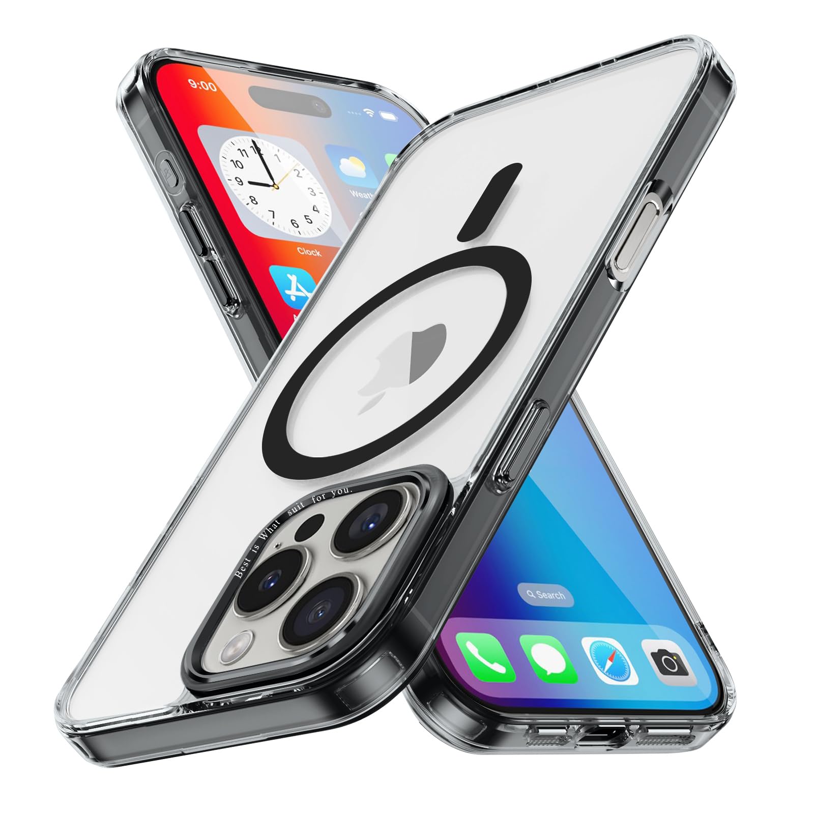 Magnetic Case for Apple iPhone 17 Pro Max Transparent Rugged Shockproof