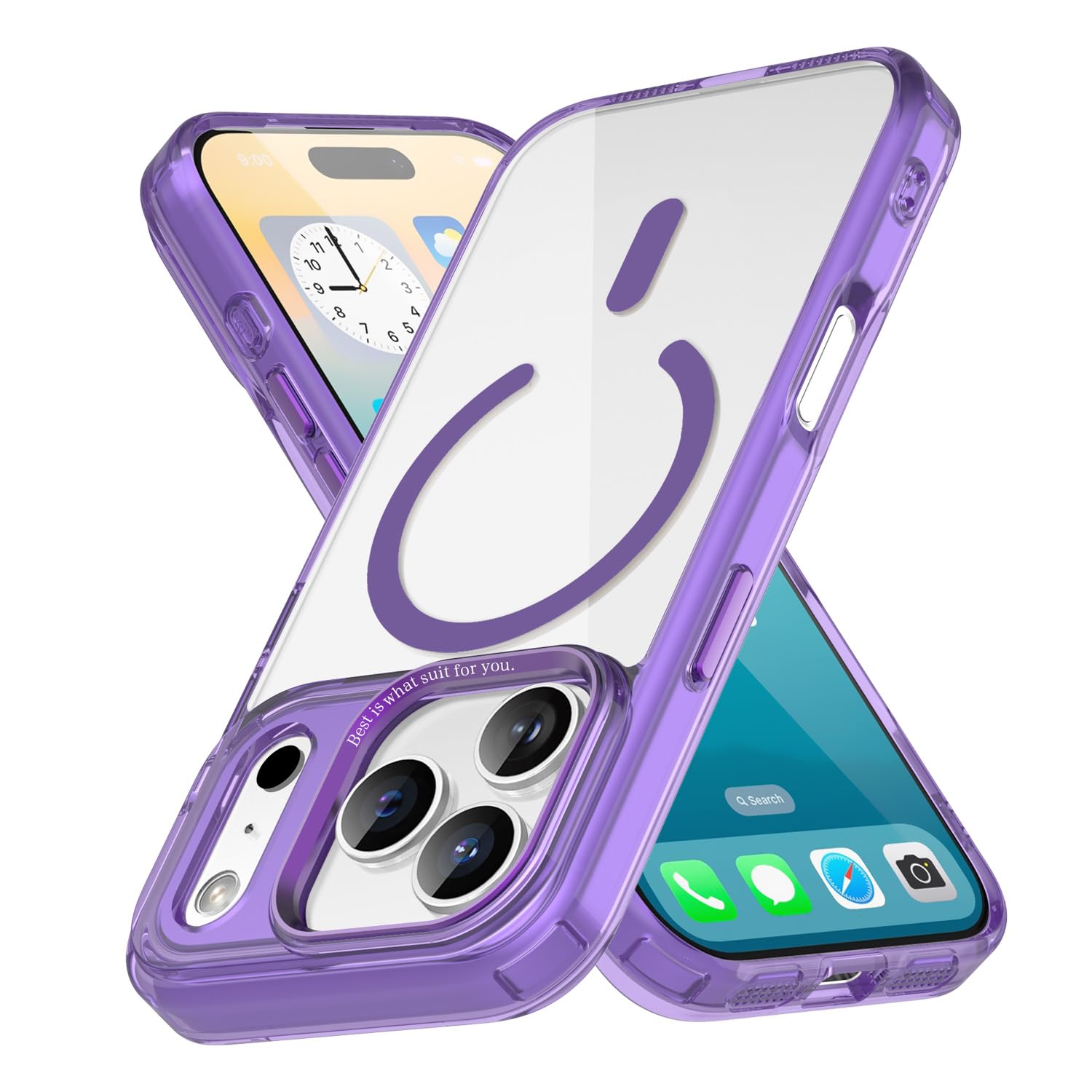 Magnetic Case for Apple iPhone 17 Pro Max Transparent Rugged Shockproof