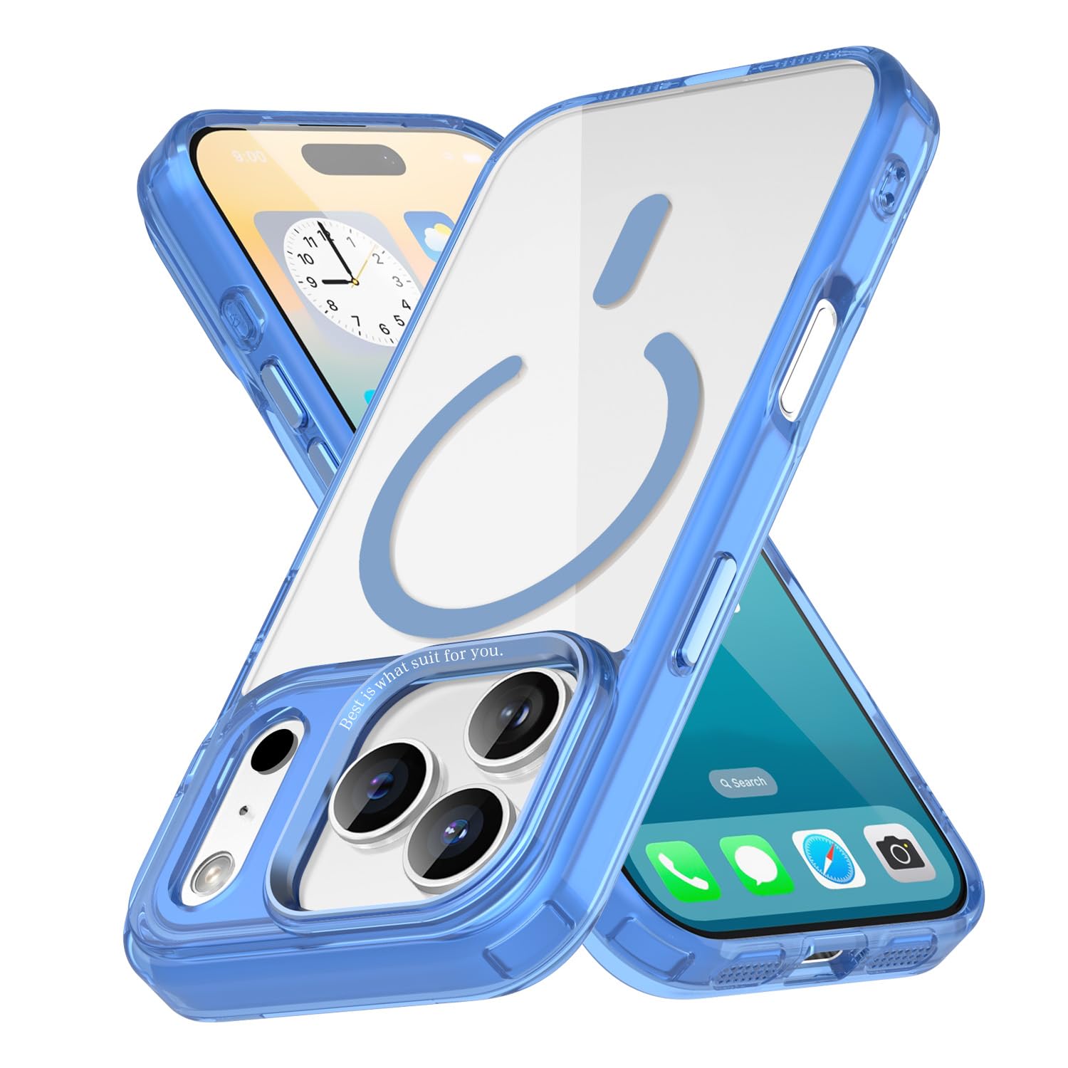 Magnetic Case for Apple iPhone 17 Pro Max Transparent Rugged Shockproof