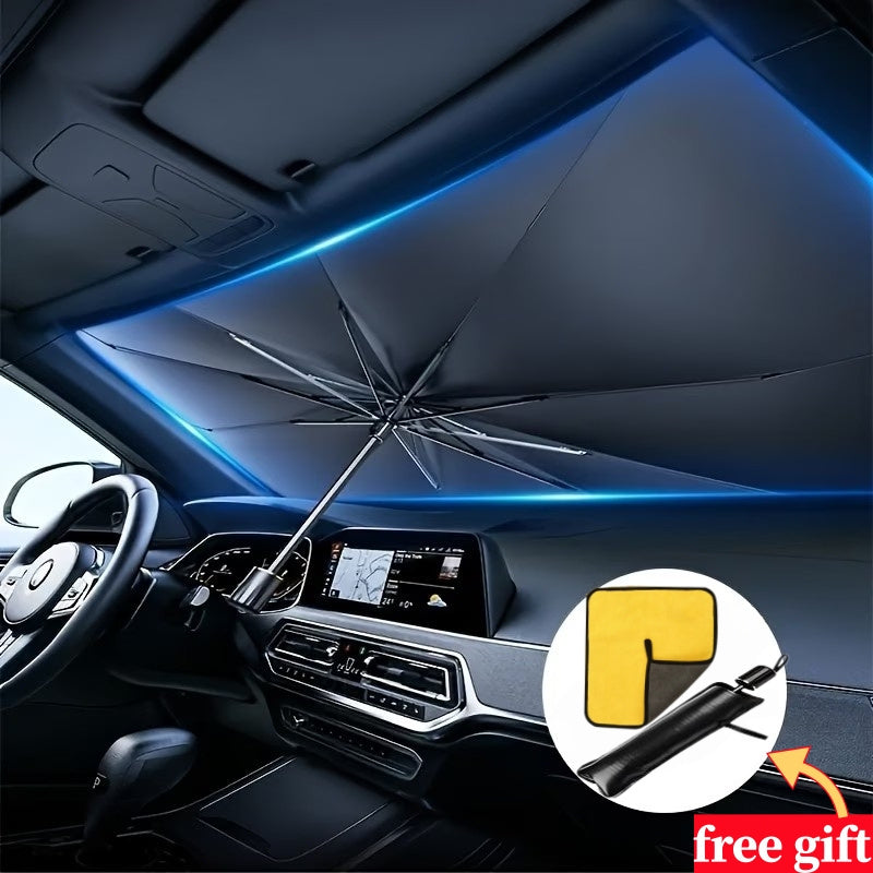 Car Windshield Sun Shade Umbrella, Foldable Summer Protection