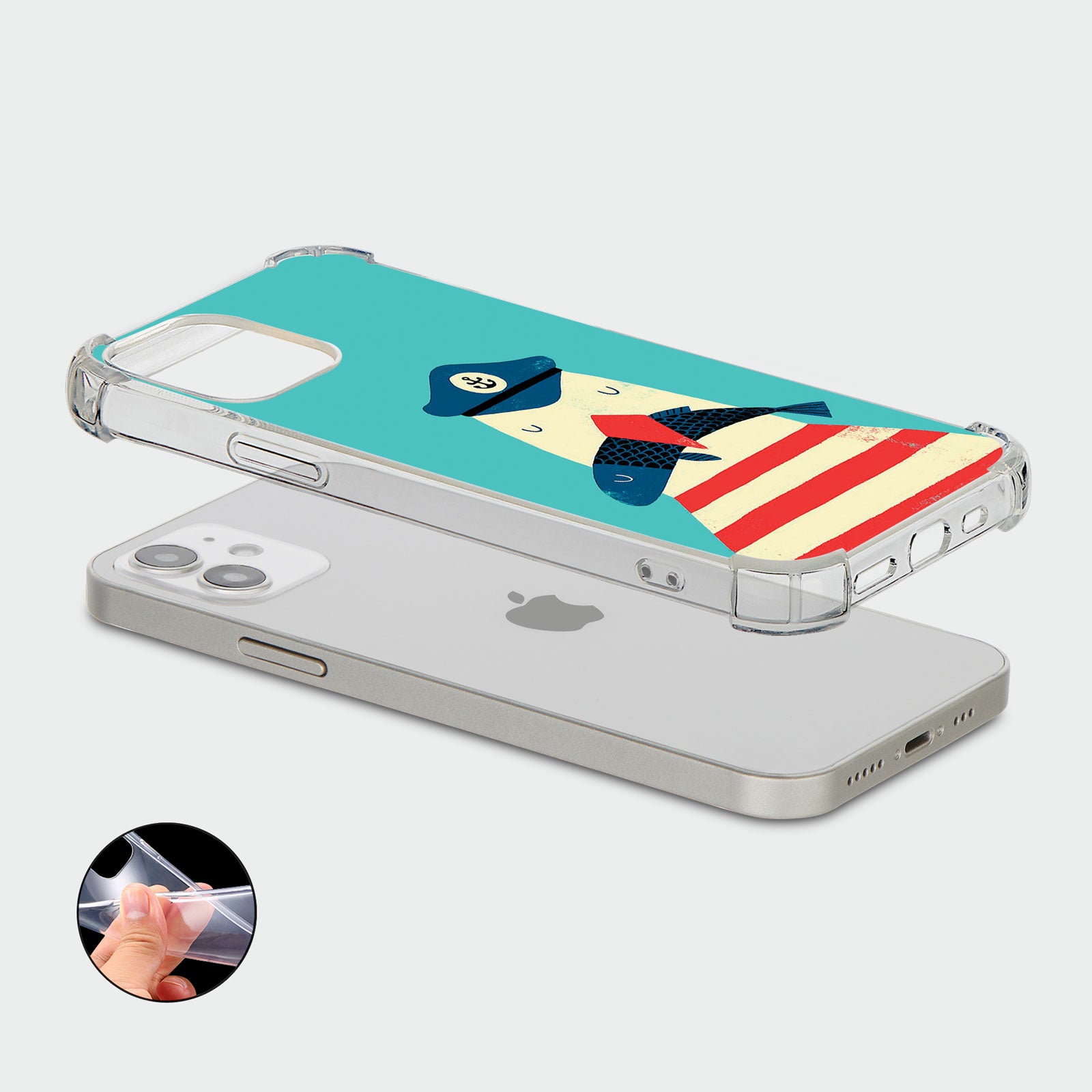 Case for iPhone 15 14 13 12 11 Se 8 Pro Shockproof Anchor Sea Beach